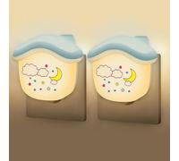 Subzonal-Veilleuse Bebe Sur Prise Électrique Led Lampe De Nuit Enfant Lamp Murale Pour Couloir Chambre Escaliers, Capteur Crépusculaire, Lot De 2