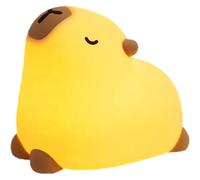 Subzonal-Veilleuse Capybara Enfant, Veilleuse Led En Silicone Souple Capybara, Lampes Tactiles Portables De Chevet Pour Chambre À Coucher, Minuterie De 30 Minutes, Rechargeable Par Usb, 3 Niveaux De