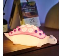 Subzonal-Veilleuse Dinosaure Pour Enfant,Lamp En Silicone Avec Bulle Pop,7 Modes De Veilleuse,Lampe Tactile Rechargeable,Décoration De Chambre De Bébé,Lamp Mignonne Cadeau Pour Tout-Petits (Violet)