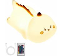 Subzonal-Veilleuse En Silicone Pour Enfants, 16 Couleurs & 4 Luminosité Variable, Petit Dinosaure Lampe De Nuit Bébé Garcon Fille, Lampe De Chevet Chambre Bebe Avec Télécommande, Kawaii Veilleuse Ani