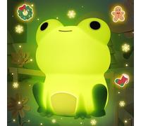 Subzonal-Veilleuse Mignonne Grenouille En Silicone Doux Pour Enfant, Veilleuse Portable Avec Minuterie À Intensité Variable, Décoration De Table De Chevet Kawaii Pour Garçon, Fille, Cadeau