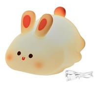 Subzonal-Veilleuse Tactile Lapin - Led Veilleuse Enfant Bébé, Lampe En Silicone Touch, Lampe Tactile Rechargeable En Silicone, Big Face Rabbit Night Light, Lampe Tactile En Silicone Pour Enfant
