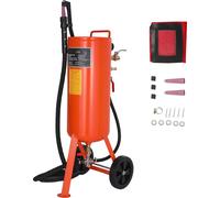 SucceBuy 10 gallons de sable à haute puissance, réservoir de jet portable à haute pression de 60-110 PSI, kit de sablage à l'air avec 2 buses en céramique et un tuyau de 7,5 pieds de long pour enlever