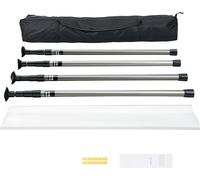 SucceBuy 10 pieds de perches anti-poussière avec 4 perches télescopiques, sac de transport et film de 32,8 x 13,12 pieds pour la décoration et la peinture