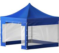 SucceBuy 10 x 10 ft Tente d'abri pop-up, pavillon de terrasse pour l'extérieur avec parois latérales amovibles et sac sur roulettes, abri imperméable résistant aux UV pour les fêtes