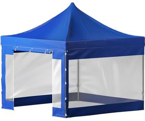 SucceBuy 10 x 10 ft Tente d'abri pop-up, pavillon de terrasse pour l'extérieur avec parois latérales amovibles et sac sur roulettes, abri imperméable résistant aux UV pour les fêtes