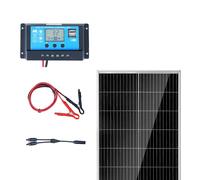 SucceBuy 100W/200W Kit de panneaux solaires monocristallins 12V Module PV monocristallin à haute efficacité IP68 étanche pour camping-car 100W
