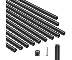 SucceBuy 101 pack de 32" Baguettes de rampe d'escalier en aluminium avec broches, vis et capuchons de rampe