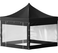 SucceBuy 10x10 ft Tente d'abri pop-up, pavillon de terrasse pour l'extérieur, résistant aux UV, étanche à l'eau, protection immédiate avec parois latérales amovibles, noir