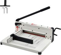 SucceBuy 12" coupe-papier haute performance, guillotine industrielle pour papier A4, capacité de 400 feuilles, construction solide en acier, coupeuse de piles pour le bureau, la maison, l'école, blanc