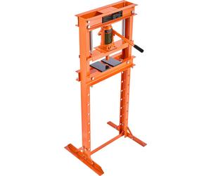 SucceBuy 12 tonnes Cadre H Presse hydraulique sur pied, Plaques de poinçon réglables en hauteur pour plier et redresser le métal, garage et atelier, Orange