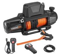 SucceBuy 13500LBS 12V treuil électrique corde de remorquage synthétique treuil de voiture 28M palan de levage pour 4X4 voiture remorque ATV camion hors route bateau 13500LBS Orange