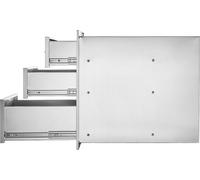 SucceBuy 18x23 pouces Tiroirs de cuisine d'extérieur à triple accès, en acier inoxydable avec poignée chromée, 18x23x23 pouces pour les stations de barbecue