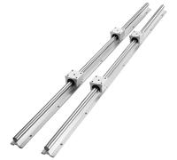 SucceBuy 2 pièces Rails de guidage linéaires SBR12 SBR16 SBR20 SBR25 800-2200mm et 4 pièces blocs de roulement UU mouvement lisse bricolage fraises pièces CNC