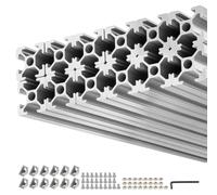 SucceBuy 2020 Profilés en aluminium, lot de 12 pièces, longueur 2 m, rails à rainure en T anodisés conformes aux normes européennes, profilés extrudés robustes, rails en aluminium pour imprimantes 3D,