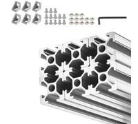 SucceBuy 2020 Profilés en aluminium, lot de 6 pièces de 2 m chacune, rails à rainure en T anodisés conformes aux normes européennes, profilés extrudés robustes, rails en aluminium pour imprimantes 3D,