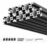 SucceBuy 2040 Profilés en aluminium, lot de 6 pièces de 2 m, profilés anodisés à rainure en V conformes aux normes européennes, profilés extrudés robustes, rails en aluminium pour imprimantes 3D, étab
