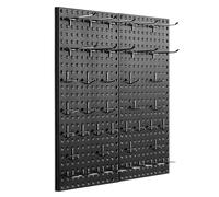 SucceBuy 24x12 pouces 2/4 pièces panneaux perforés en métal organisateur mural avec crochets accessoires pour le stockage d'outils de Garage salle d'artisanat maison 2 pièces