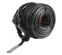SucceBuy 26500/32000Lbs corde de treuil synthétique camion bateau ligne de remplacement câble avec crochet forgé ATV voiture accessoires extérieurs 26500lbs 100ft