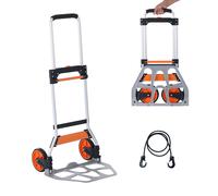 SucceBuy 275/309 lbs camion à main pliant chariot d'unité portable Dolly avec poignée télescopique et corde de liaison pour entrepôt mobile 275 lbs