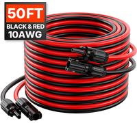 SucceBuy 2x rallonge de câble solaire 10AWG 15,24m avec connecteurs