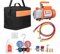 SucceBuy 3.5CFM 4CFM palette rotative monétape HVAC Air AC pompe à vide et Kit de réfrigérant A/C ensemble de jauges de collecteur climatisation