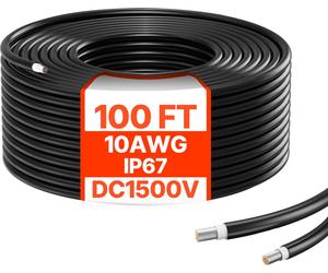 SucceBuy 30,48m Câble solaire 10AWG IP67 Câble PV XLPE Extension cuivre