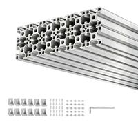 SucceBuy 3030 Profilés en aluminium, lot de 12 pièces de 2 m, profilés à rainure en T anodisés conformes aux normes européennes, profilés extrudés robustes, rails en aluminium pour imprimantes 3D, éta
