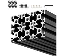 SucceBuy 3030 Profilés en aluminium, lot de 6 pièces de 2 m, profilés à rainure en T anodisés conformes aux normes européennes, profilés extrudés robustes, rails en aluminium pour imprimantes 3D, étab
