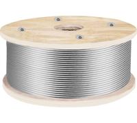 SucceBuy 316 Câble en acier inoxydable 500 pieds, 3/16 pouce câble en acier, 1 x 19 torons, 4700 livres de résistance à la rupture pour escaliers, mains courantes, cordes à linge