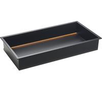 SucceBuy 33,0 x 63,5 x 10,2 cm Étagère de douche encastrée avec bande LED, acier inoxydable
