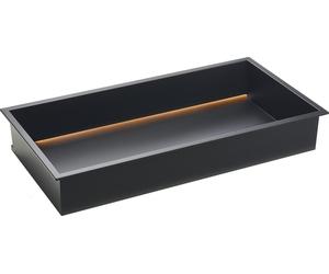 SucceBuy 33,0 x 63,5 x 10,2 cm Étagère de douche encastrée avec bande LED, acier inoxydable