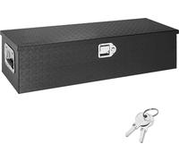 SucceBuy 39 "x13 "x10" Caisse à outils haute performance en aluminium, plaque diamantée, avec poignée latérale et clés de verrouillage, pour plateau de camion, pick-up, camping-car, remorque, matériau