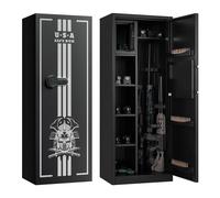SucceBuy 4 Coffre-fort pour armes à feu Long pour fusils et pistolets Coffre-fort pour fusils ignifuge Grande armoire numérique avec t verrouillage par mot de passe 15.75x19.69x55.1inch