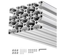 SucceBuy 4040 Profilés en aluminium, lot de 6 pièces de 2 m, profilés à rainure en T anodisés conformes aux normes européennes, profilés extrudés robustes, rails en aluminium pour imprimantes 3D, étab