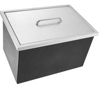 SucceBuy 40QT Glacier encastrable, acier inoxydable, 20 "L x 14 "l x 12 "H glacier commercial avec couvercle, tuyau de vidange et capsule, cuisine d'extŽrieur, vin, bar ? bi?re