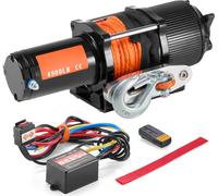 SucceBuy 4500 lb treuil électrique, 12 V DC, remorquage ATV/UTV, 39 ft de câble synthétique, IP55 étanche, guide-câble en aluminium, télécommande sans fil/câblée