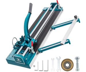 SucceBuy 47 pouces/1200 mm coupe-carreaux manuel avec double rail, capuchon de 3/5 pouces avec positionnement précis au laser, outils pour coupe-carreaux pour une coupe précise, rouge