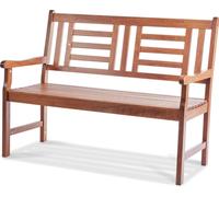 SucceBuy 48" Banc de jardin en bois, capacité de charge de 700 lbs, siège d'extérieur avec dossier & accoudoirs, idéal pour jardin, parc, cour, véranda