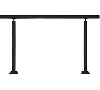 SucceBuy 5 FT Kit de rampe d'escalier, angle r?glable, marches en aluminium noir pour 0šC5 marches, pour l'int?rieur et l'ext?rieur, soutien pour les personnes ?g?es