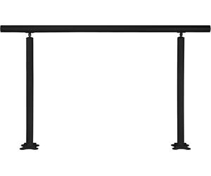 SucceBuy 5 FT Kit de rampe d'escalier, angle r?glable, marches en aluminium noir pour 0šC5 marches, pour l'int?rieur et l'ext?rieur, soutien pour les personnes ?g?es