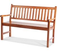 SucceBuy 50" Banc de jardin en bois, 800 lbs de capacité de charge, siège d'extérieur avec dossier & accoudoirs, parfait pour jardin, parc, cour, véranda