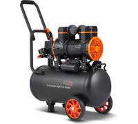 SucceBuy 6.3 Gallon Air Compressor, 2HP, 3.35 CFM @ 90 PSI, Oil-Free, Max 116 PSI, 70 dB Ultra Quiet pour la réparation automobile, le gonflage de pneus, la peinture au pistolet, le clouage du bois