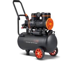 SucceBuy 6.3 Gallon Air Compressor, 2HP, 3.35 CFM @ 90 PSI, Oil-Free, Max 116 PSI, 70 dB Ultra Quiet pour la réparation automobile, le gonflage de pneus, la peinture au pistolet, le clouage du bois