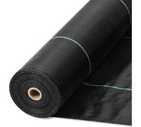 SucceBuy 6,5'x330ft Non-tissé résistant contre les mauvaises herbes pour l'aménagement paysager, géotextile PP tissé pour les allées, la couverture du sol et le désherbage
