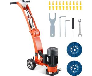 SucceBuy 7" Concrete Floor Grinder - 2.0HP, 1500W, 1400RPM, Brushless Motor for Professional Surface Grinding of Granite, Marble & Stones
