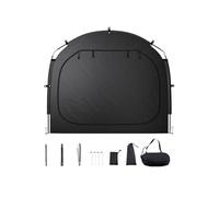 SucceBuy Abri à Vélo Pour 3-4 Vélos 203x122x169cm Fenêtre Ventilée Poteaux Fibre de Verre