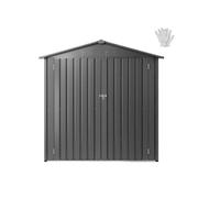 SucceBuy Abri de Jardin en Métal 186x121cm Capacité 30 kg/m² Avec Portes Verrouillables