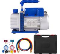 SucceBuy AC 4,8 CFM 5PA Pompe à vide HVAC, ensemble de manomètres en carton, 1440 tr/min, 1/3 CV, AC 230 V, 50 Hz, convient aux climatiseurs domestiques, à l'entretien automobile, à l'emballage sous v