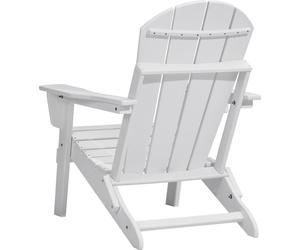 SucceBuy Adirondack Set de chaises 2, chaises en plastique pliantes d'extérieur, chaises de terrasse tous temps avec porte-tasse, accoudoirs ergonomiques relaxants pour le jardin, jardin, blanc